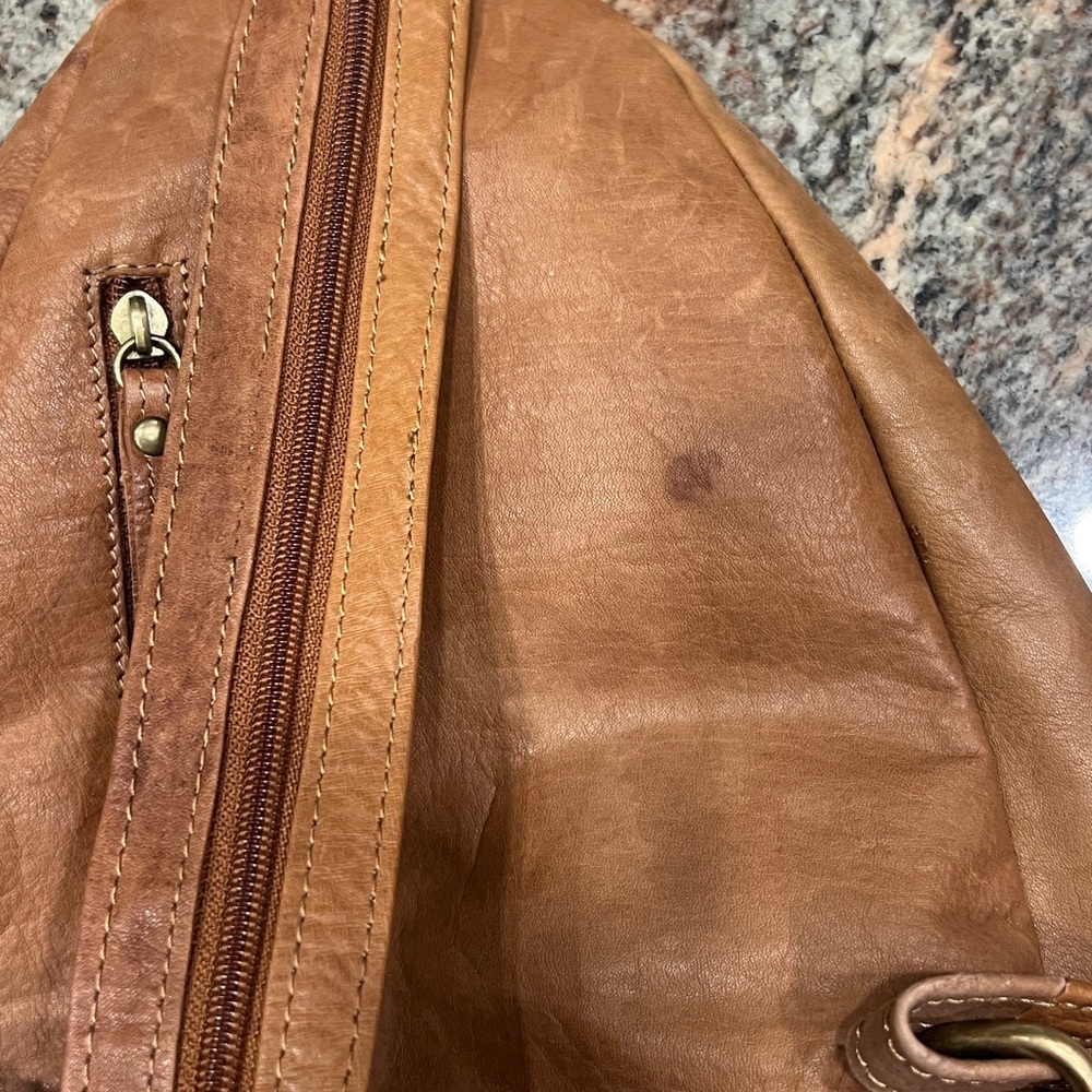 Great American Leatherworks Messenger Bag Shoulder Bag Handmade Leather Vintage - Picture 7 of 7